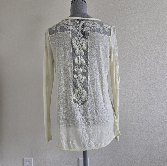 Free People Romantics Pretty Pretty Lace Long Sleeve Top Bloussize size XS - Picture 7 of 16